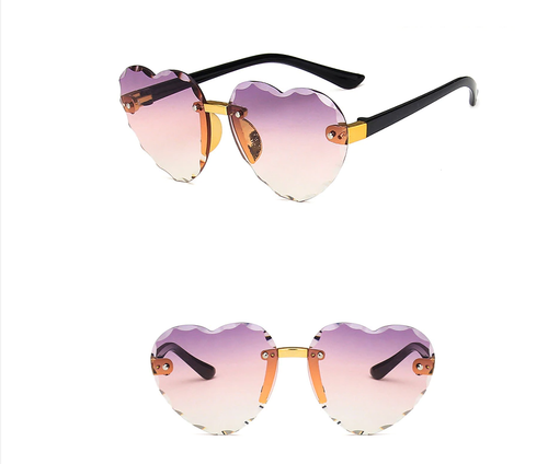 LB Diamond - Heart Shape Heart Sunglasses Retro Vintage Sun Glasses - Picture 2 of 12