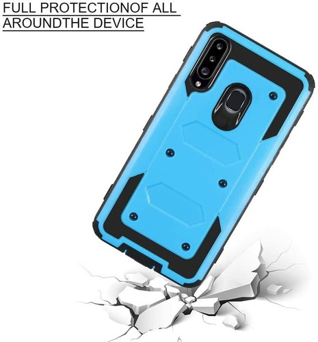 Für Samsung Galaxy A20S Hülle Ganzkörper Abdeckung Einbau Ständer Displayschutzfolie - Bild 19 von 26