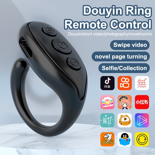 Phone Bluetooth-compatible Ring Remote Controller Wireless Page Turner (Black) - Afbeelding 5 van 10