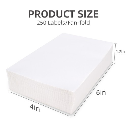 Etiquetas térmicas autoadhesivas de envío VRETTI 4x6 FanFold Zebra 2844 ZP450 Eltron - Imagen 7 de 8