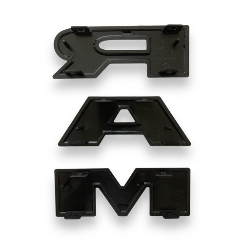 Enhanced Style with Matte Black RAM Letters Emblem Badge for RAM 1500 - Picture 2 of 3