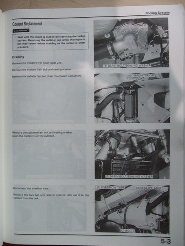 GENUINE HONDA RVF750 RC45 SUPERBIKE 1994 FACTORY WORKSHOP MANUAL+ADDENDUM 62MW40 - Picture 7 of 15