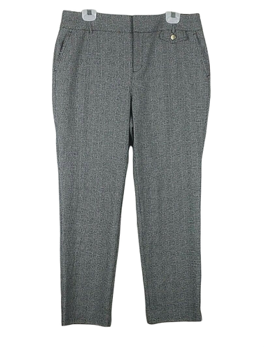 Pantalone Charter Club donna taglia 8 nero bianco a quadri dritto vestibilità classica - Foto 1 di 9