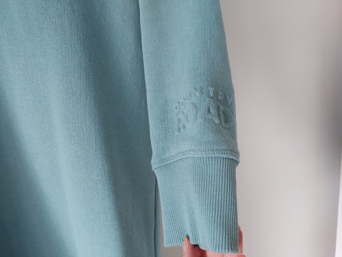 S Country Road Modern V neck Cotton Sweat Dress petrol aqua green long sleeve - Picture 4 of 7