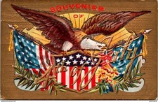 S20713 postcard military - America - souvenir of 4th of July