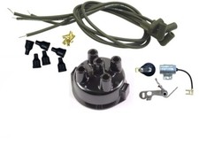 Massey Ferguson Tractor Distributor Tune up Kit & Plug wires Delco Clip-Held 