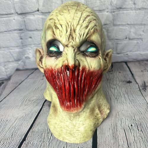 Halloween Cosplay Saw Puppet Horror Scary Face Mask White