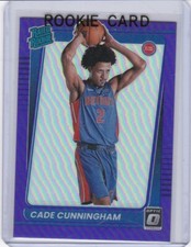 CADE CUNNINGHAM ROOKIE CARD 2021 Donruss Optic Detroit Pistons RARE PURPLE PRIZM