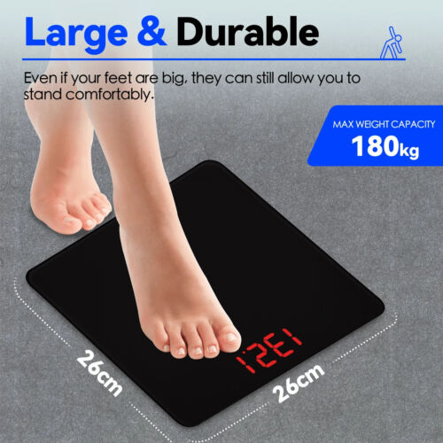 Digital Electronic Glass Bathroom Weight body Scale Scales Backlit 180kg Gym - Picture 3 of 15