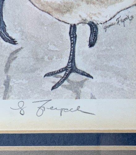 Vintage Grace Feyock Signed Numbered Limited Edition Print Sand Piper 10 X 14 in - Picture 4 of 8