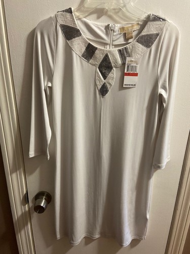 NWT Michael Kors White Dress XS. Wedding Bridal Shower. Free Shipping - Picture 1 of 7