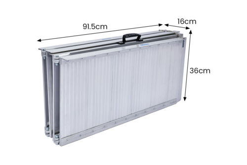 Kartrite Aluminium Portable Non-Slip Wheelchair Ramp 6ft - Silver - Picture 4 of 11