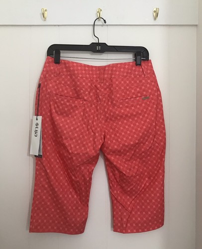 LIJA Women's Golf Shorts Size 6 NEW Calypso Coral Diamond Pattern Play Beautiful - Picture 11 of 11
