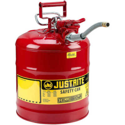 #ad Justrite 7250120 AccuFlow 5 GAL Gasoline Fuel Safety Can Red Steel Gas Flammable $139.95