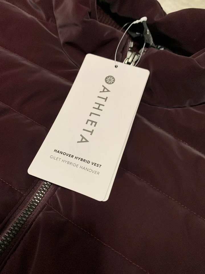 ATHLETA Hanover Hybrid Puffer Vest Women's size 3X Cabernet Wine Purple $199 - Image 3 of 4