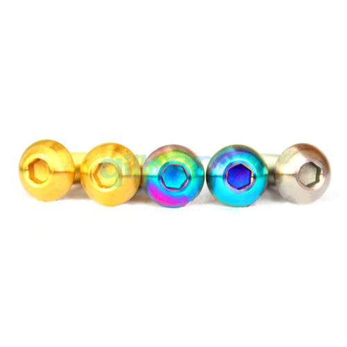 LOT2 M2 M2.5 8-20mm GR5 Golden Titanium Screws Dome Button Head Allen Model - Picture 2 of 2