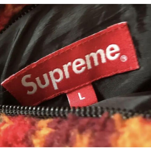 Supreme Roses Sherpa Fleece Reversible Jacket Size L Fall Winter 2016 K1722 - Picture 3 of 8