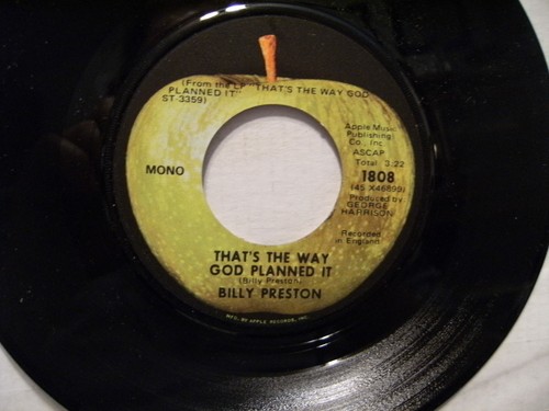 BILLY PRESTON That's the Way God Planned It APPLE 1808 LVar.3B LA PRESS - Imagen 1 de 2