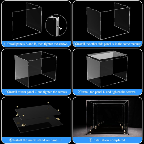 Putros Football Helmet Display Case Full Size with Mirror Back and Black Base - Picture 6 of 12