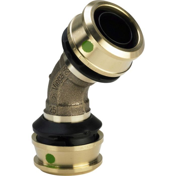 Viega Raxofix Bogen 647100, 50 мм, 45 градусов, mit SC-Контур, Силициумбронзе