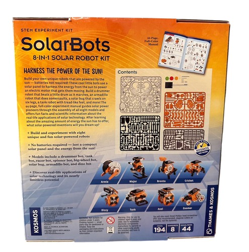 Solar Bots 8 in 1 Solar Robot Kit STEM Experiment Thames & Kosmos. NEW FREE SHIP - Picture 2 of 2