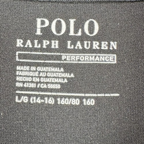 Polo Ralph Lauren Boys Golf Shirt Large Black Pony Rugby Short Sleeve Stretch - Picture 4 of 8