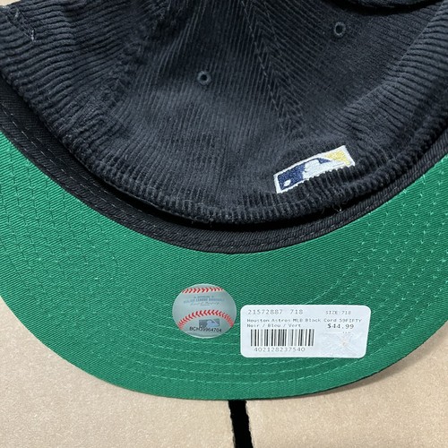 NWT Houston Astros Fitted Hat Corduroy Dome 35 Years Side Patch New Era 7 1/8 - Picture 7 of 8