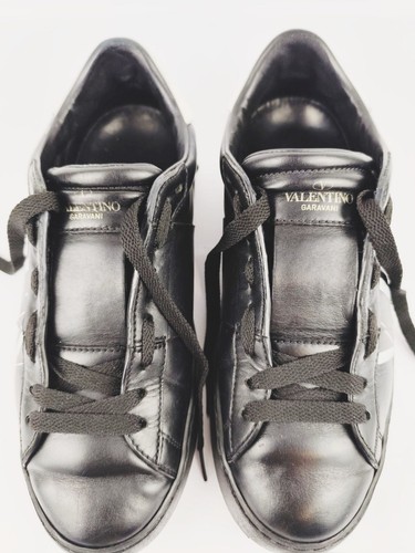 Valentino Garavani Open VLTN Black White Sneakers Usate EU 37.5 UK 4 US 7.5 - Imagen 6 de 14