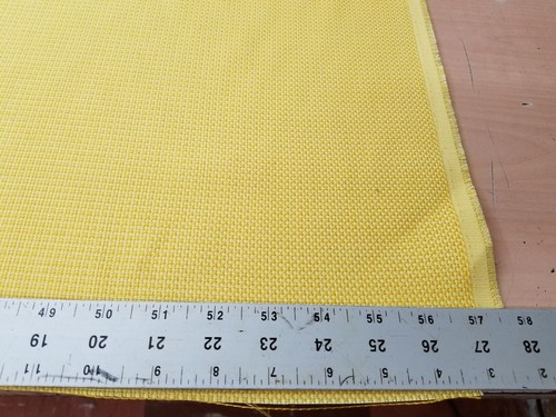 Schumacher Riviera Mondello Yellow upholstery fabric remnant Italy made 30" L - Picture 4 of 8