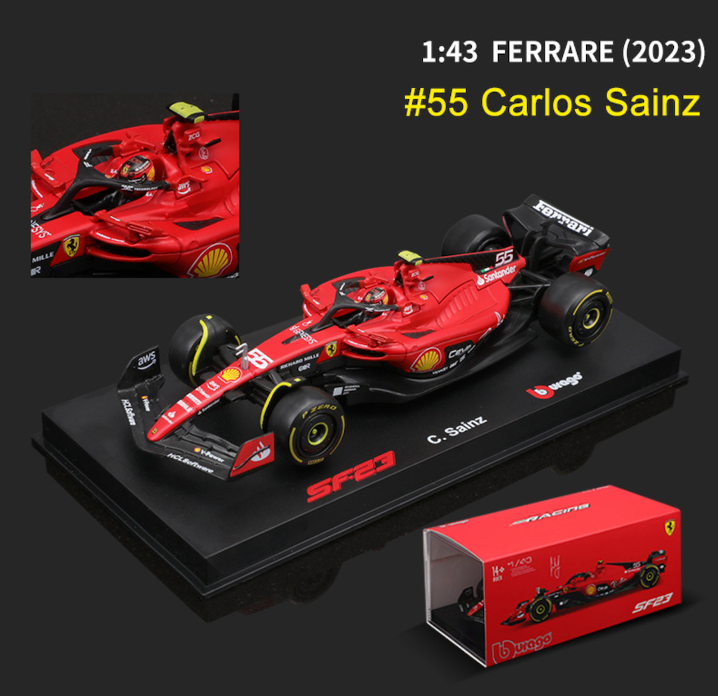 Bburago 1:43 2023 F1 SF23 #55 Formula One Racing Sports Model Toy Metal Car