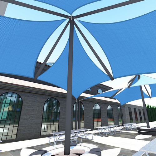 Outdoor Sun Shade Sail Rectangle Shelter Canopy Cover w/ Steel Wire Yard Garden - Picture 33 of 71