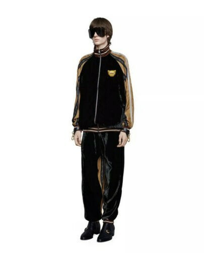 Gucci Herren schwarz zerkleinerter Samt & Seide Joggerhose Joggerhose L27508 Gr. 30 - Bild 4 von 4