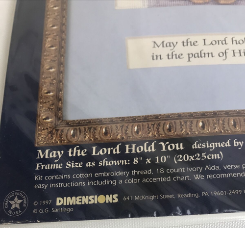 Vintage Abmessungen gezählt Kreuzstich-Kit ""May the Lord Hold You"" NEU versiegelt - Bild 5 von 6