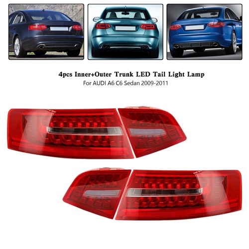 4x Rücklicht Heckleuchte Innen Außen Links Rechts für AUDI A6 C6 Sedan 09-11 DE - Bild 4 von 17