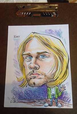 油絵原画　Kurt Cobain 日本未入荷 油絵原画 Kurt Cobain 絵画 絵画 - 絵画