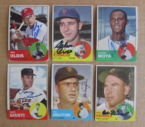 1963 TOPPS BASEBALL SIGNED AUTOGRAMMKARTE SINGLES U-PICK CHOOSE UPDATED 8/26 - Bild 1 von 169
