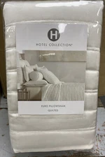 HOTEL COLLECTION Plume EURO Quilted Pillow Sham NIP