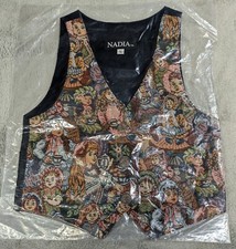 Vintage Nadia Embroidered CHILDREN Tapestry Kid's Size 5 Grandmacore Vest NEW