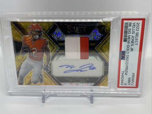 Velus Jones Jr  2022 Panini Select Football Gold Rpa /10 Bears POP 1 - Foto 2 di 6
