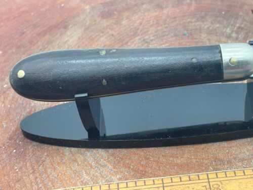 Vintage Cattaraugus 1 blade Swell End Jack Knife black wood handle--3268.24 - Picture 7 of 9