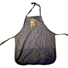 #7610 Christmas Full Apron Black with Candy Cane Size Small