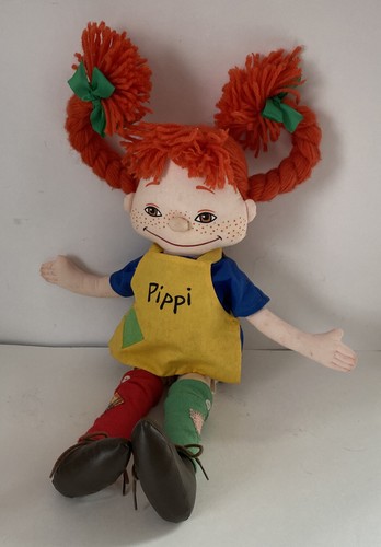Peluche pupazzo vintage 1988 Pippi calze lunghe Astrid Lindgren peluche - Foto 1 di 8