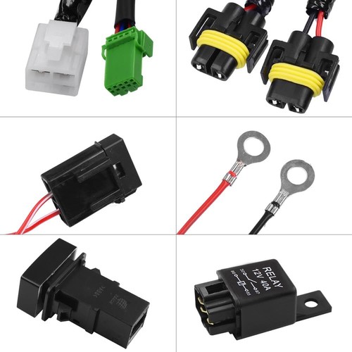 H11 880 881 H9 Fog Light Lamp Wiring Harness Socket Wire Connector with 40A R... - Picture 6 of 8