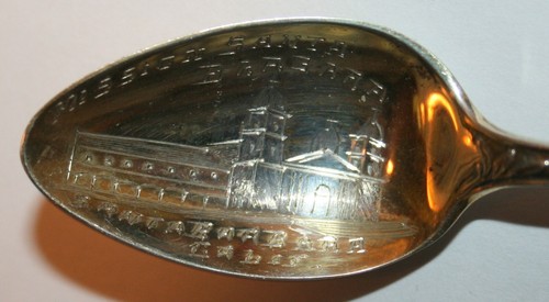 Vintage Mission Santa Barbara CA Sterling Silver 4 1/2" Souvenir Spoon - Picture 2 of 4