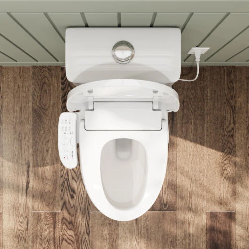 Smart Toilet Bidet Seat with Warm Water Flush, Heated Seat, Night Light, Dryer - Picture 6 of 19