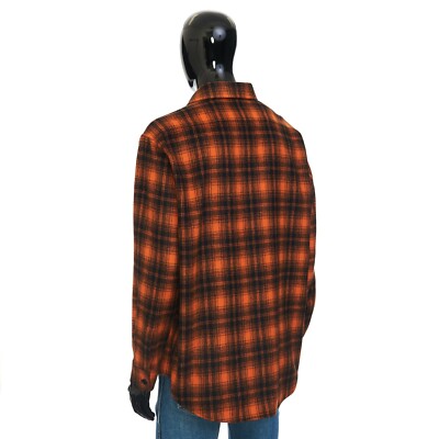 subculture】 WOOL CHECK SHIRT / ORANGE SUBCULTURE WOOL CHECK