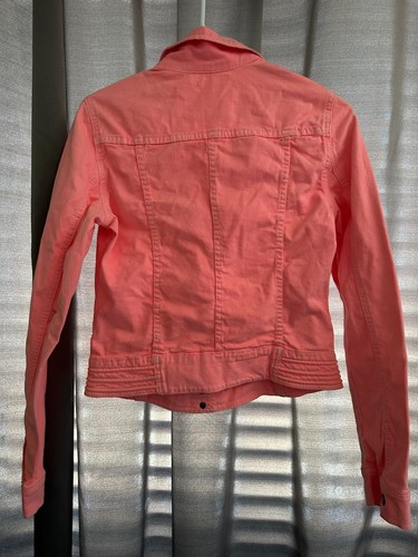 SALMON COLOR GIRLS JACKET, WORN, NO TAGS, LOOKS LIKE A SMALL, 15IN SHOULDER, 22 - Picture 2 of 3