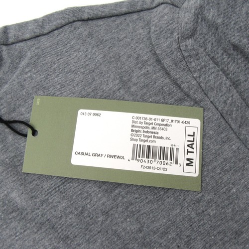 Goodfellow & Co Mens Size M Big & Tall Crew Neck T-Shirt Casual Gray - Picture 4 of 8