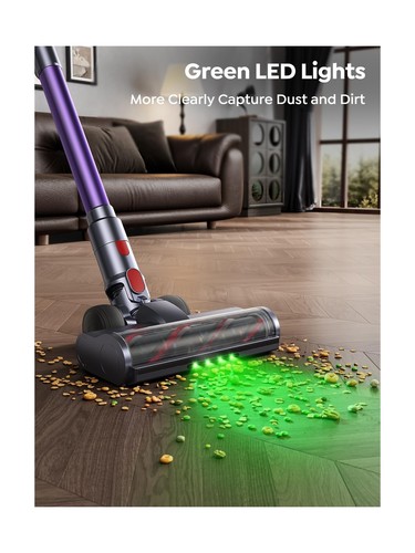 Cordless Vacuum Cleaner, 550W 45KPA 60 Mins Runtime Vacuum Cleaners for Home,... - Picture 8 of 8