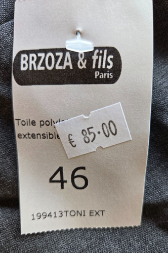 Pantalon extensible en toile grise taille 46 fr avec laine marque BRZOZA (vt) - Imagen 5 de 6